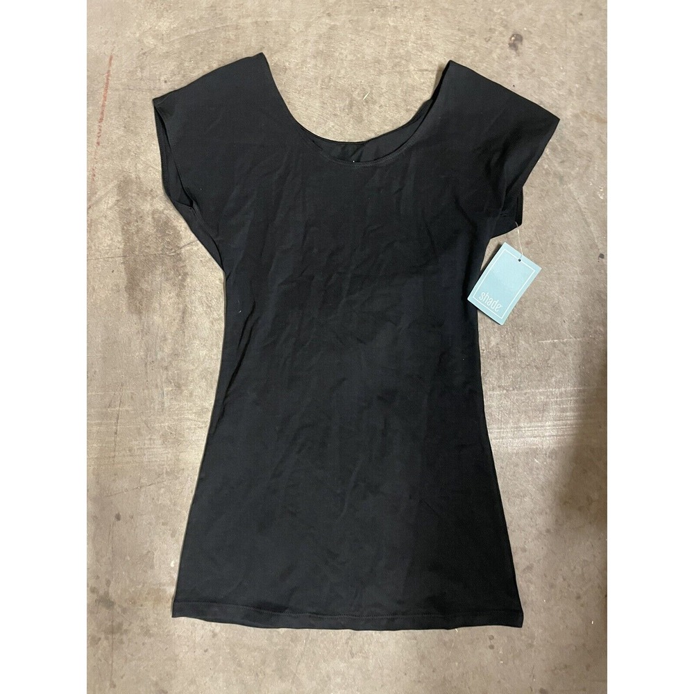 NWT Women's Black SHADE Cap Sleeve Slim Fit Layering tee Small